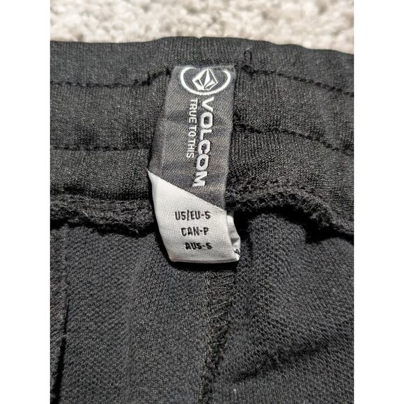 Men's Volcom Small Black Polyester/Cotton Album Pants Spell Out Logo Black White - Picture 3 of 10